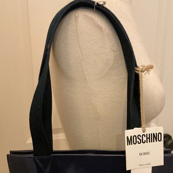 New Moschino navy purse